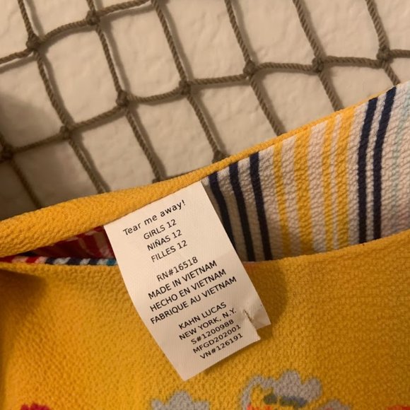 Orange Floral Print Kahn Lucas Girls Dress Size 12 - Picture 3 of 4